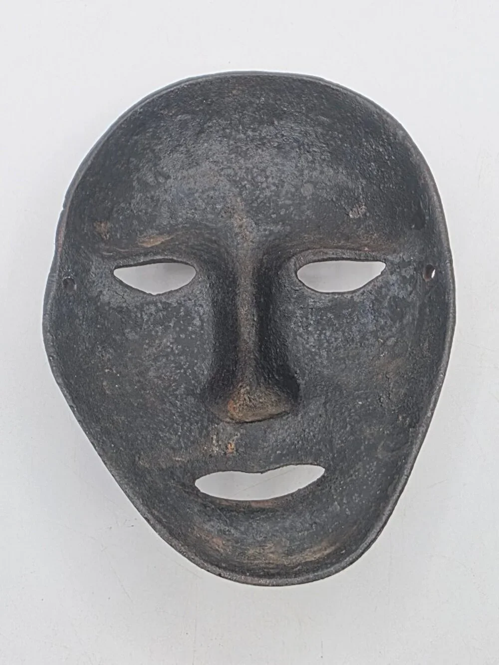 Cast Iron VTG Face Mask Wall Decor Rare Rustic Primitive Industrial Gothic Art